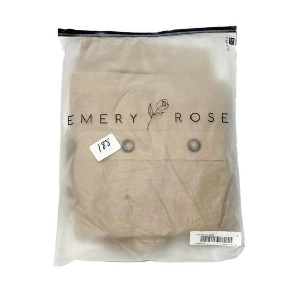 Emery Rose Button Front Paper Pocket Waist Skirt Khaki - Picture 6 of 6